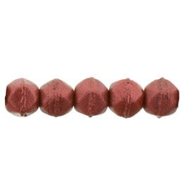 k0189 3mm English Cut Red Lava Matte Metallic x50