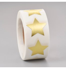 Gold Foil Sticker Star Blank 24mm  x1 Roll  500pcs