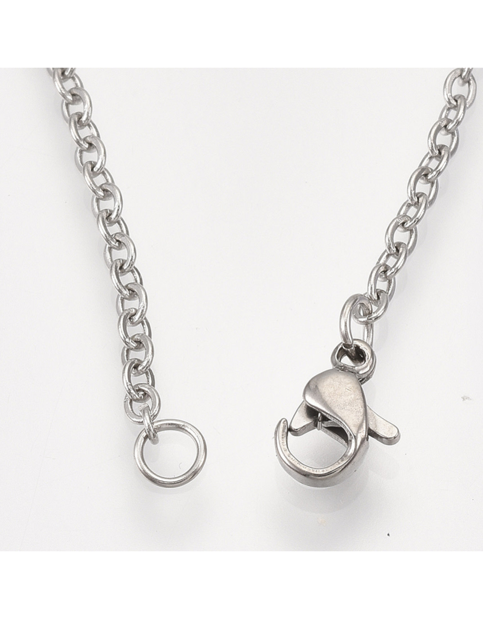 Stainless Steel  Necklace  2.5x2mm  17'' x1