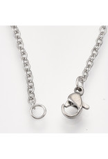 Bee  Necklace Stainless Steel   25x39mm  17'' x1