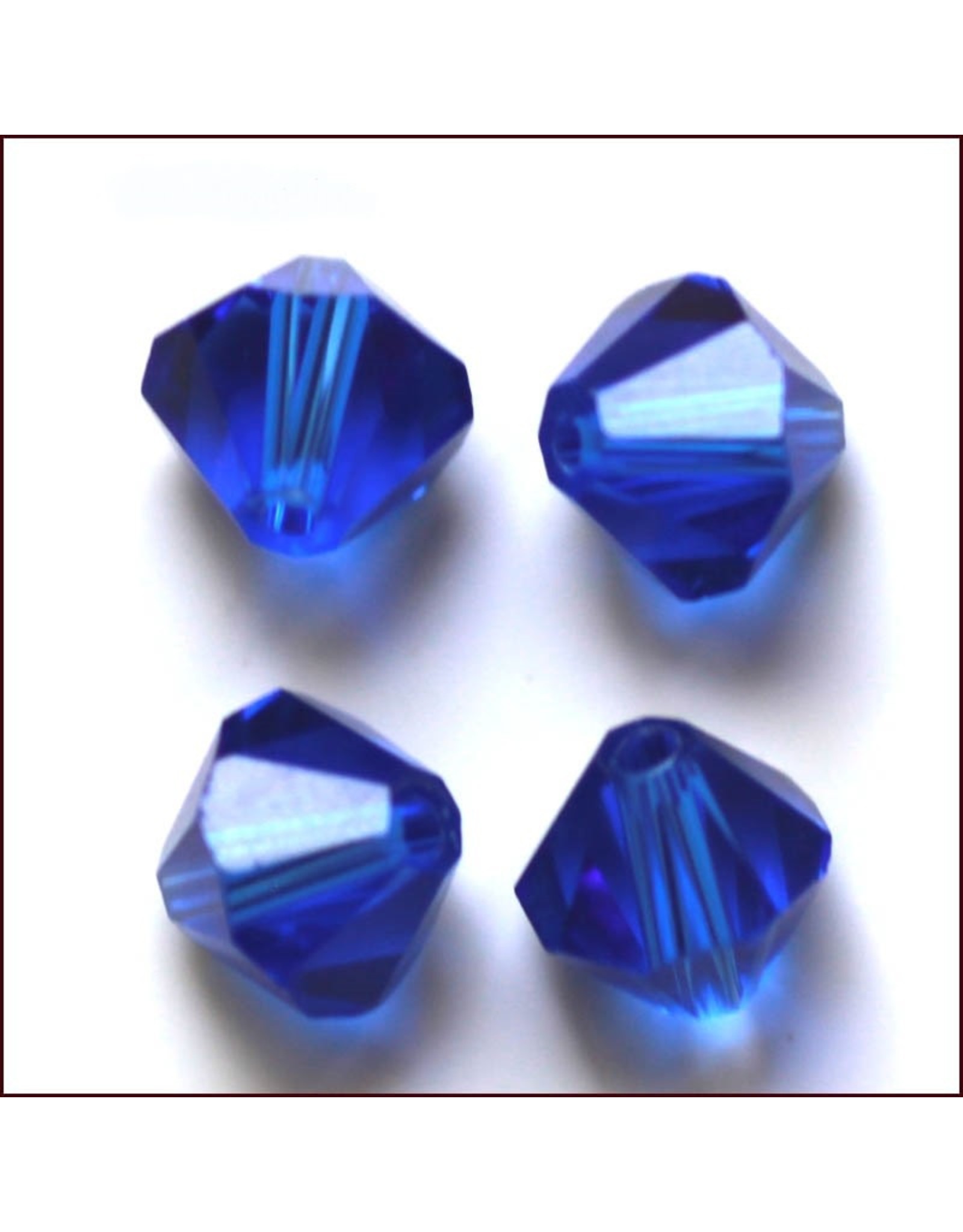 4mm Bicone  Sapphire Blue   'AAA'  Grade  x50
