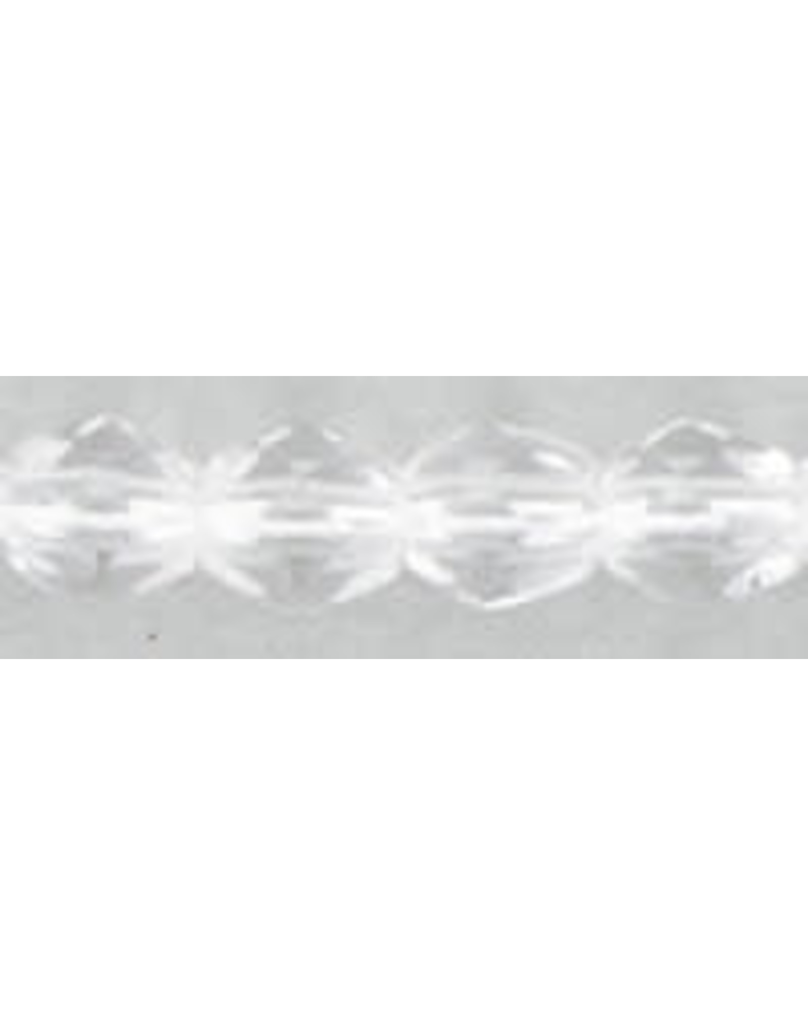 Czech 3mm Fire Polish Clear  x50