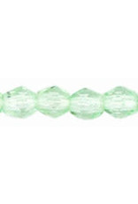 Czech 3mm Fire Polish Peridot Green  x50