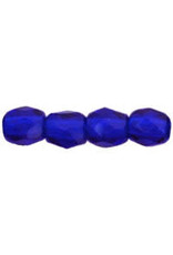 Czech 3mm Fire Polish Cobalt Blue  x50