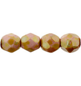 Czech 6mm Fire Polish Rose Gold Topaz Lustre  x25