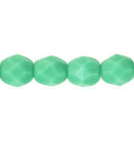 Czech 6mm Fire Polish Turquoise  Green  x25