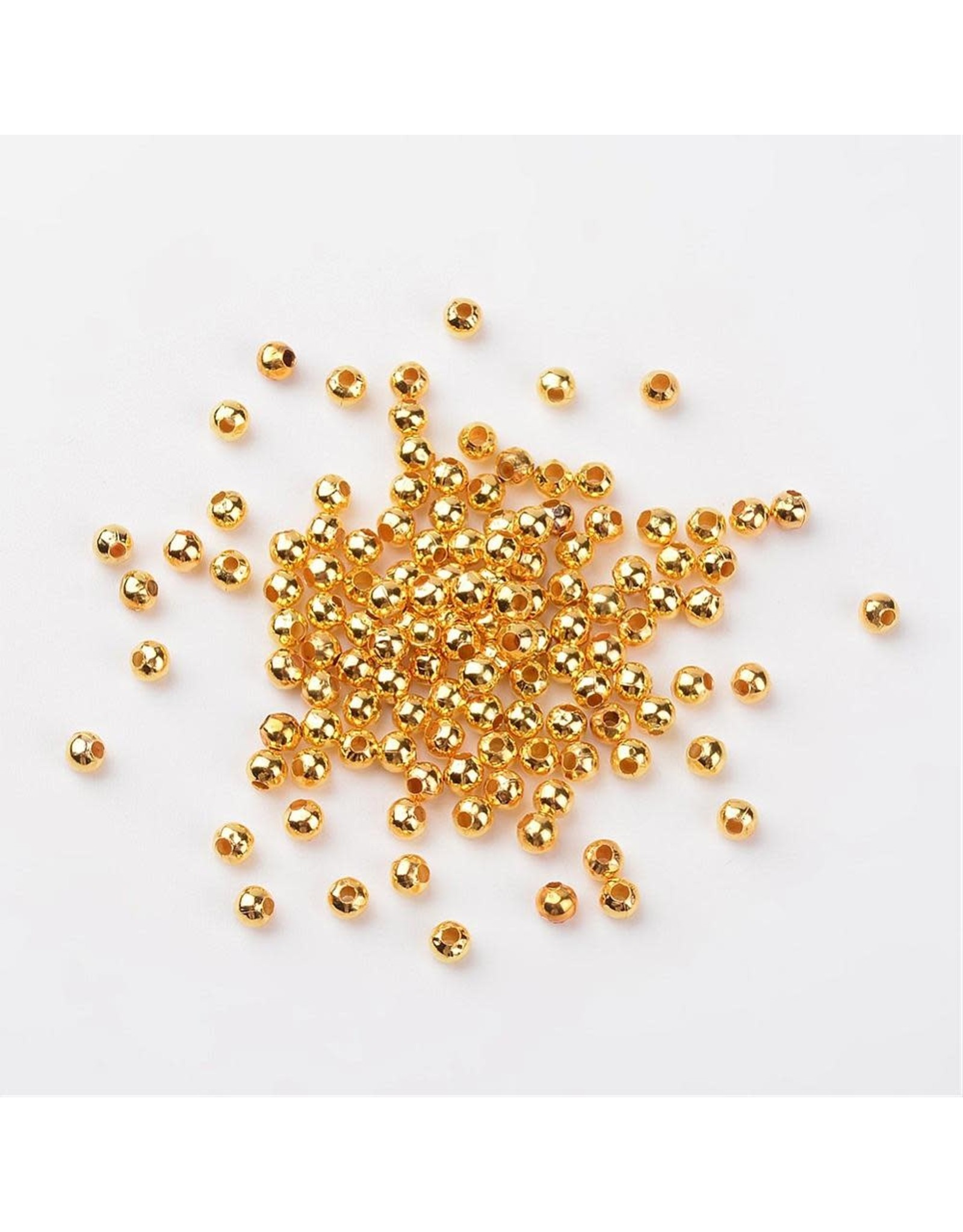 Round Gold Spacer Bead  4mm  x100