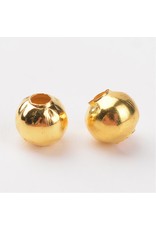 Round Gold Spacer Bead  4mm  x100