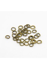 Jump Ring 4mm Antique Brass  approx 22g  x100 NF