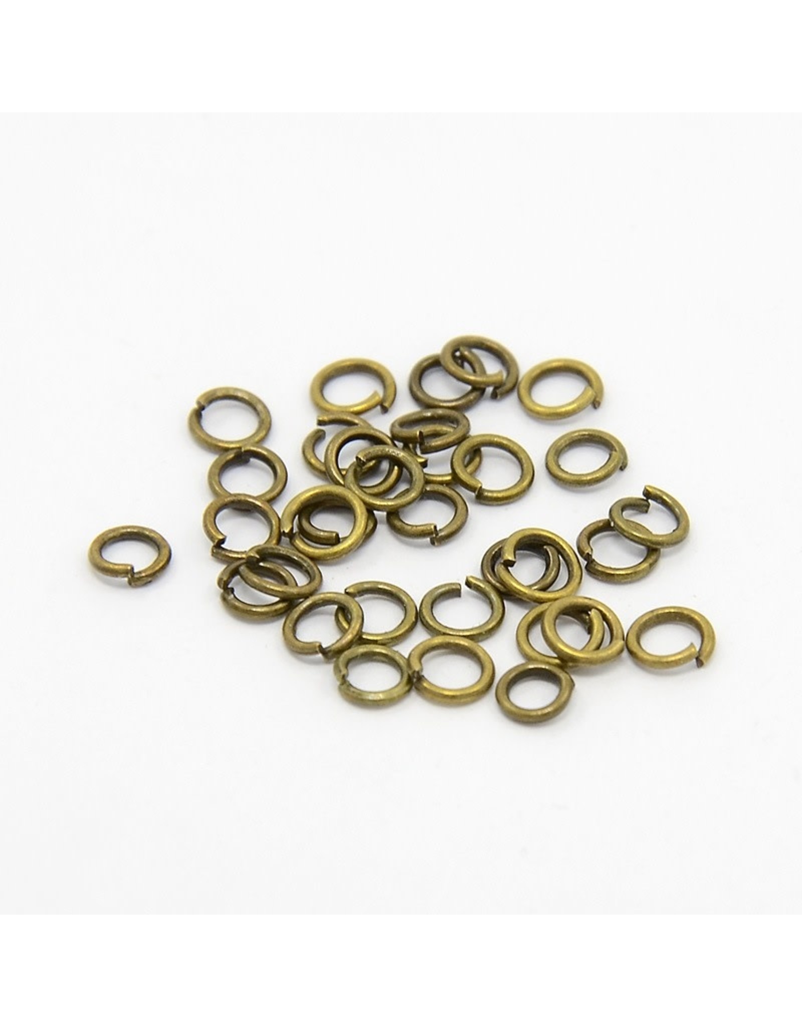 Jump Ring 4mm Antique Brass  approx 22g  x100 NF