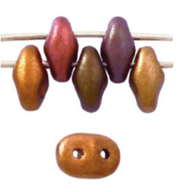 Czech SuperDuo 6g  Gold Copper Matte Metallic