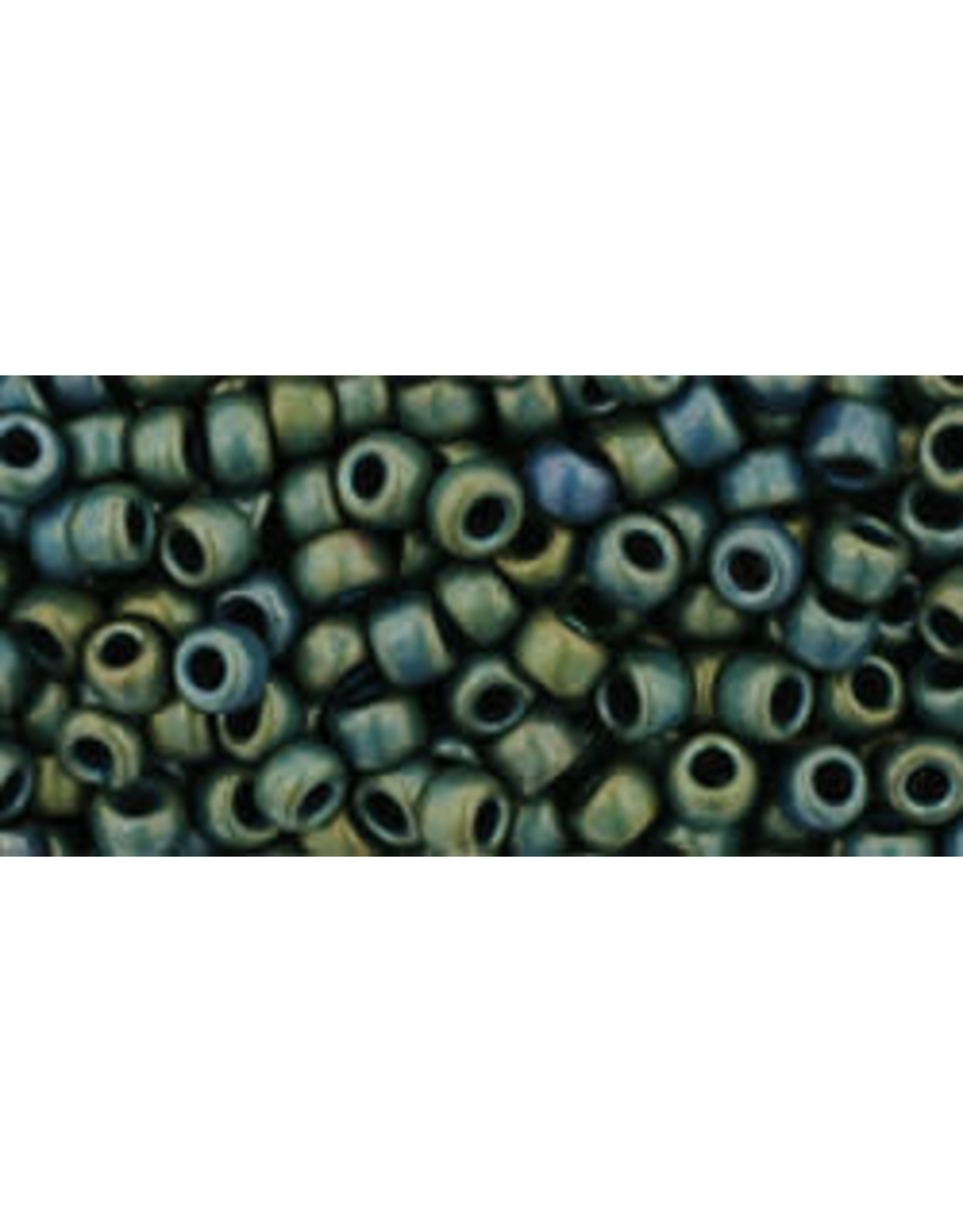 Toho 84f  8  Round 6g  Opaque Green  AB Matte