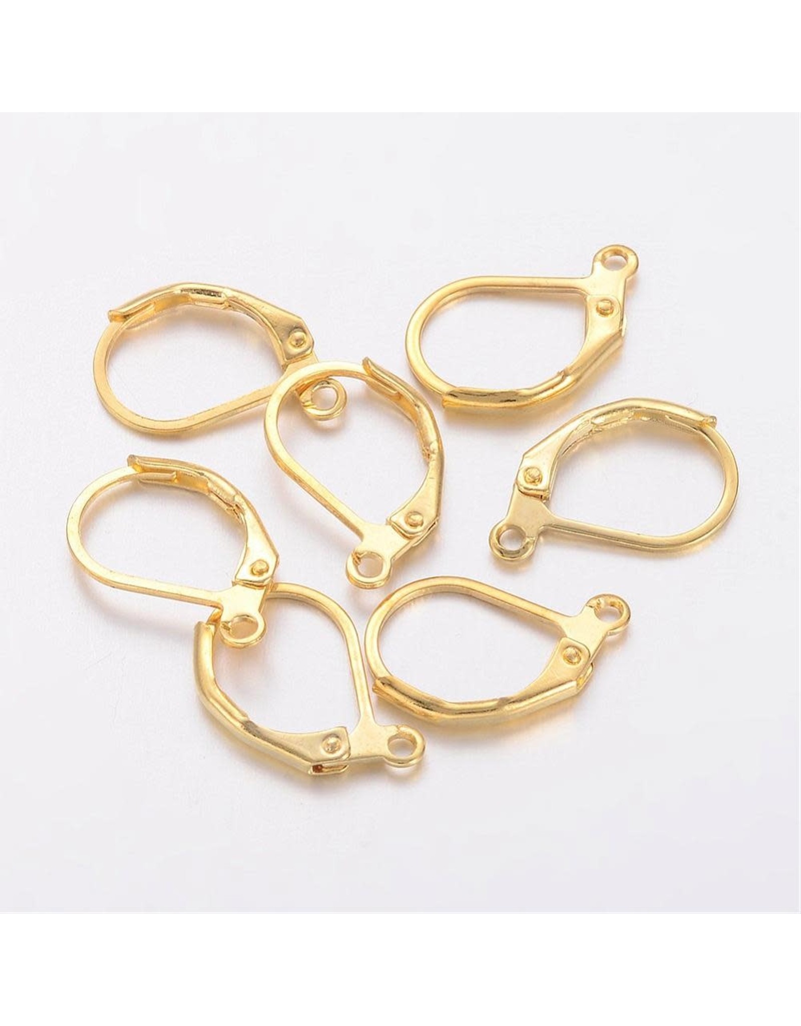Ear Wire 10x15mm Lever Back Gold x50 NF