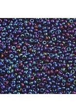 Czech 1554  10  Seed 125g  Opaque Navy Blue AB