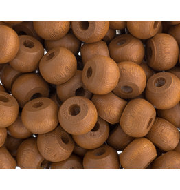 9mm Wood Crow Bead Coffee Brown x100