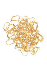 Ear Wire 17x9mm Lever Back Gold with Shell x50 NF