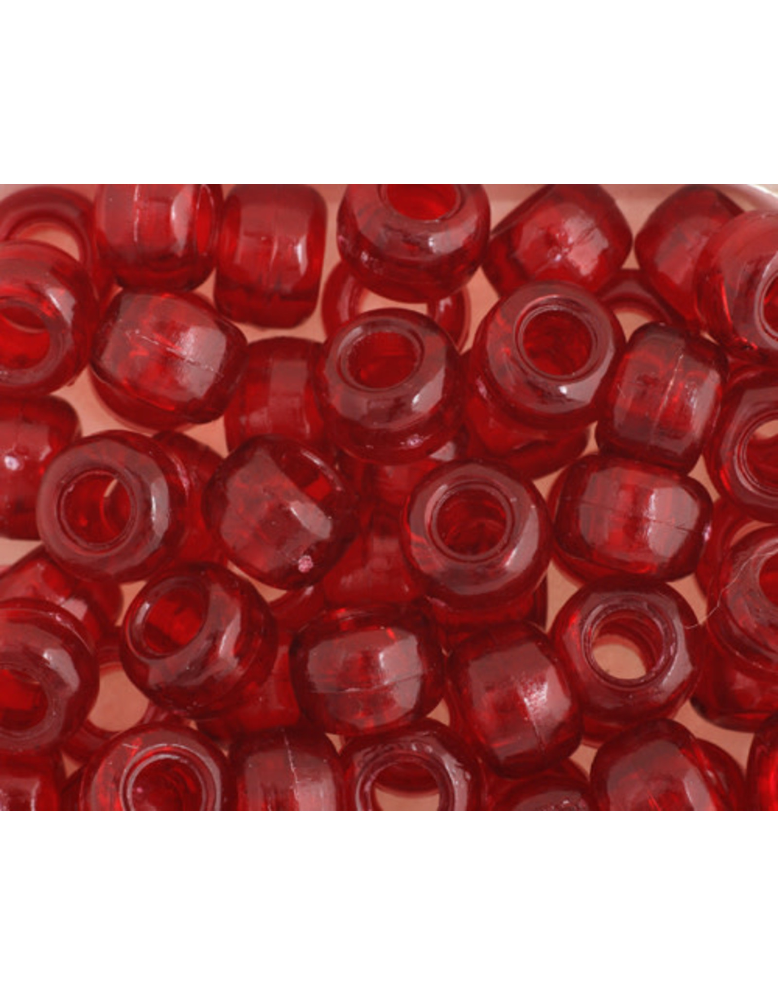 Crow Beads 9mm Transparent Red x250
