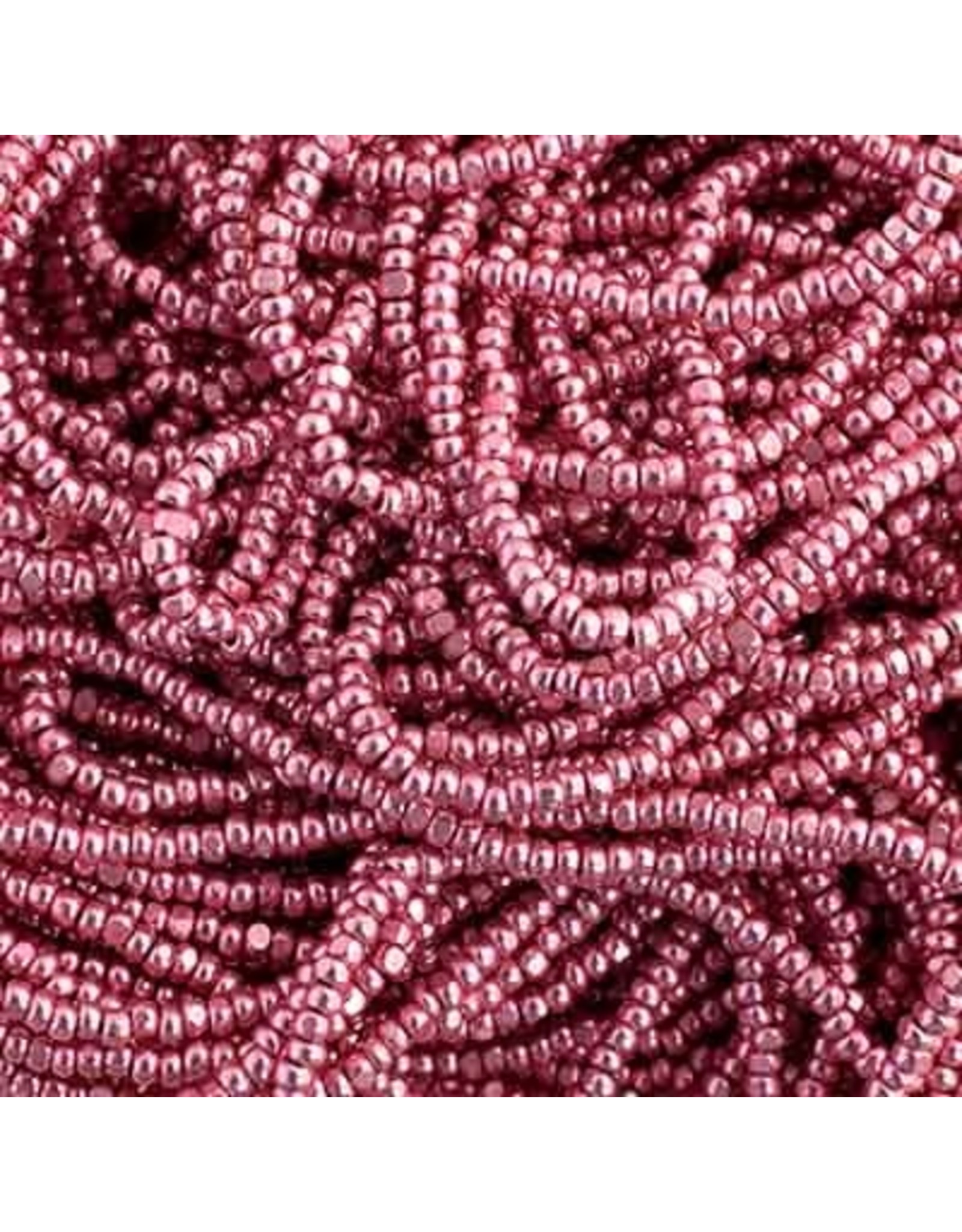 Czech 601078 13/0 Charlotte Cut Seed Hank 12g Pink Metallic Terra