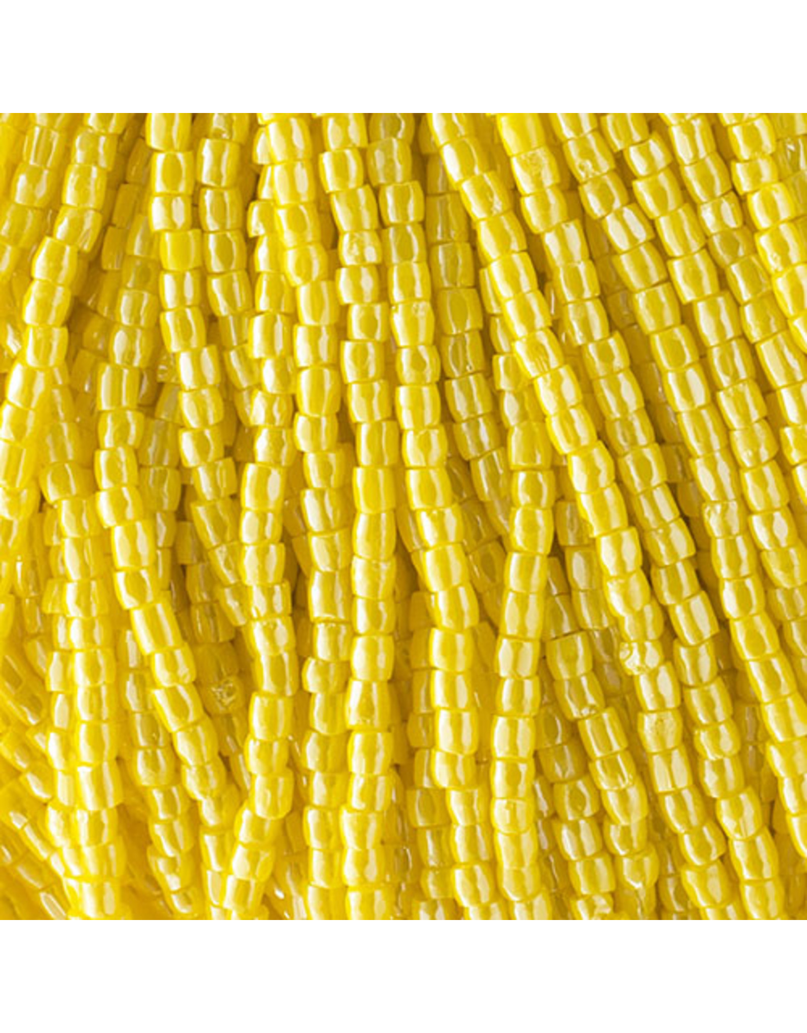 Czech 10036 9/0 3 Cut Seed Hank 30g Opaque Yellow Lustre