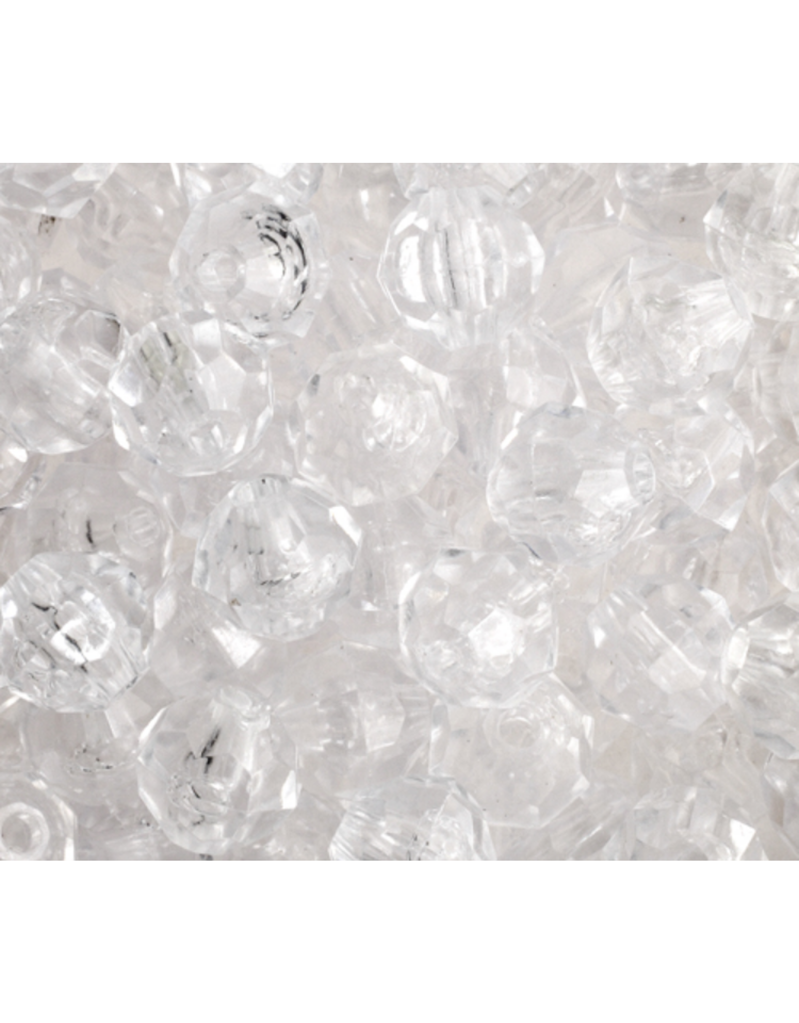 8mm Faceted Round  Clear x250