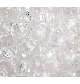 8mm Faceted Round  Clear x250
