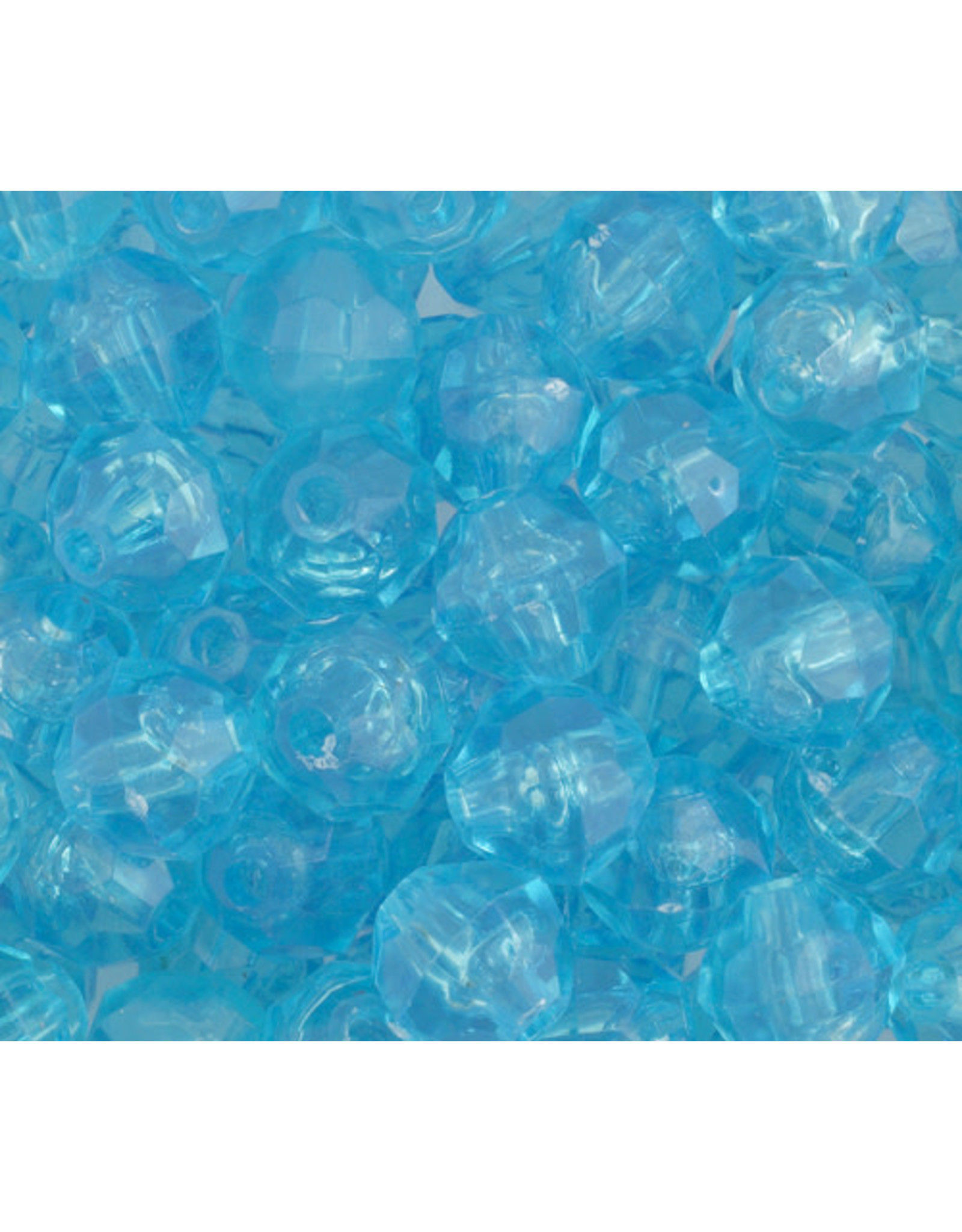 Faceted Round  8mm Transparent Light Blue  x250