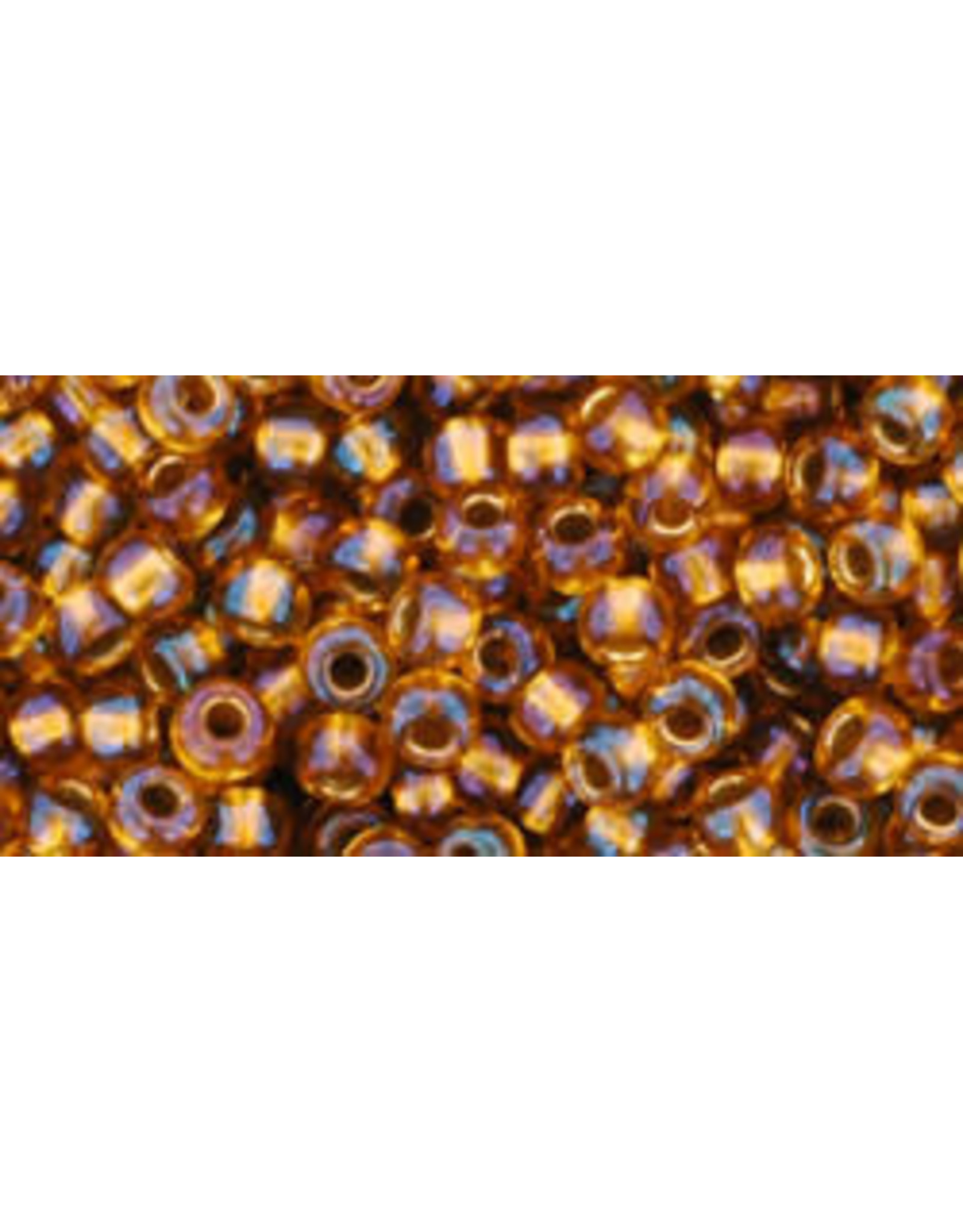 Toho 1853 8  Round 40g  Transparent Topaz Gold Lined AB
