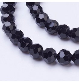 8mm Round Jet Black  x65