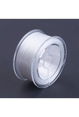 Elastic Cord  White Flat  .6mm  x50m