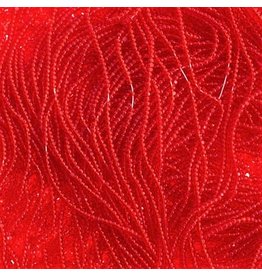 Czech 601046 13/0 Charlotte Cut Seed Hank 12g Transparent Light Red