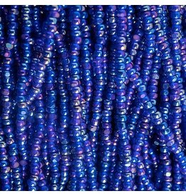 Czech 601019 13/0 Charlotte Cut Seed Hank 12g  Transparent Dark Blue ABed Hank 12g  Transparent Dark Blue AB