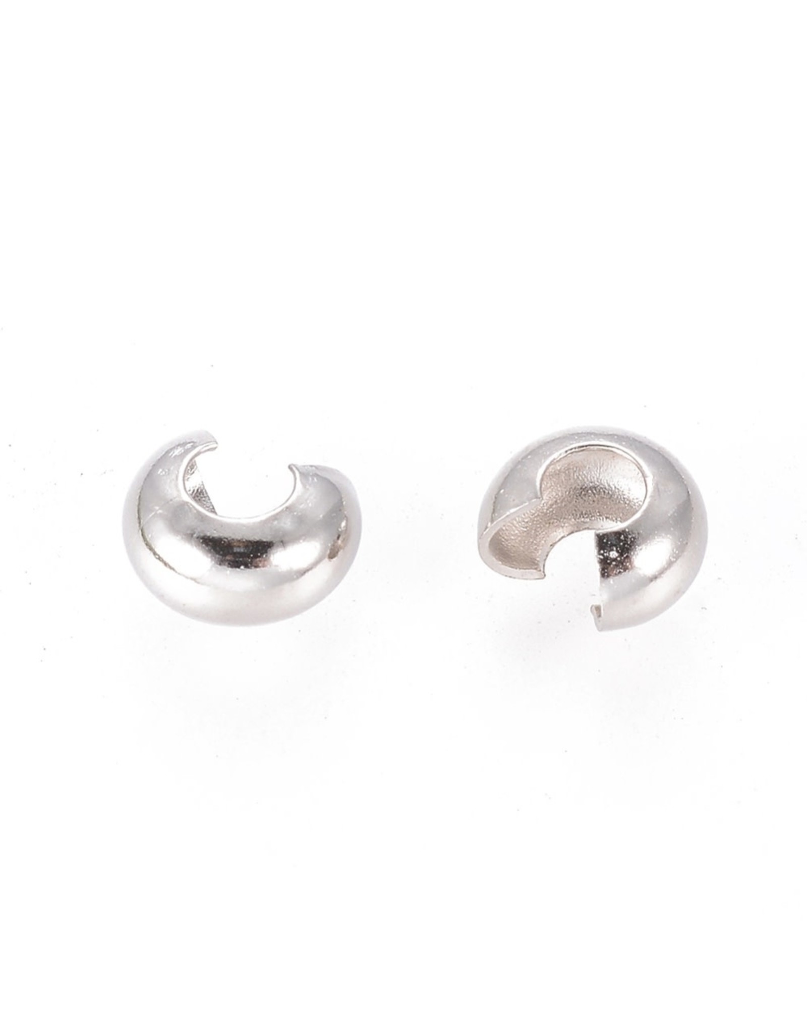 Crimp Cover 4mm Platinum  x50 NF