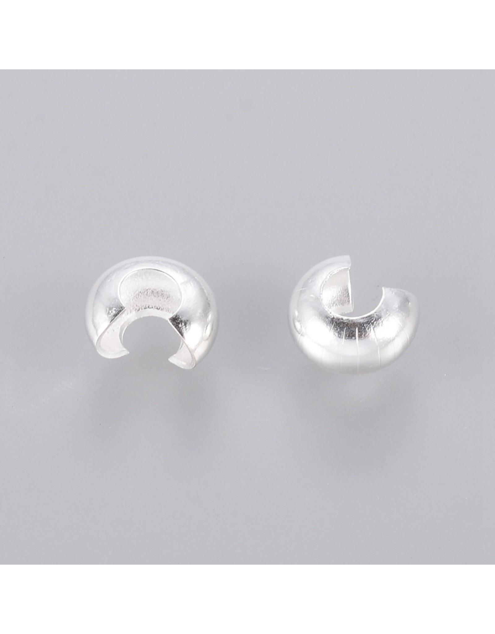 Crimp Cover 4mm Silver  x50 NF