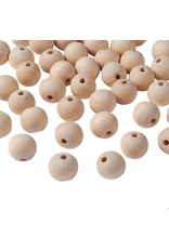20mm Unfinished Wood Round  Bead  x20