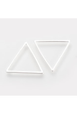 Triangle Link Silver  21x23x1mm  x10
