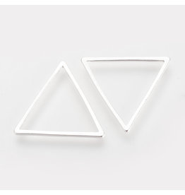 Triangle Link Silver  21x23x1mm  x10