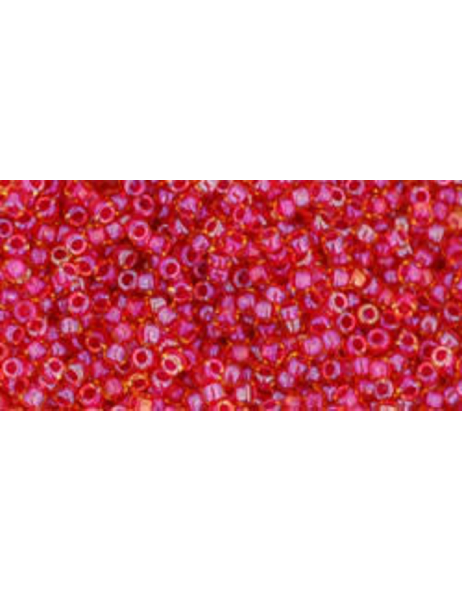 Toho 241B 15  Round  40g   Topaz  Red c/l