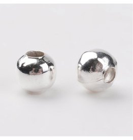 Round Silver Spacer Bead  4mm  x100