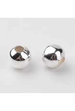 Round Silver Spacer Bead  6mm  x100