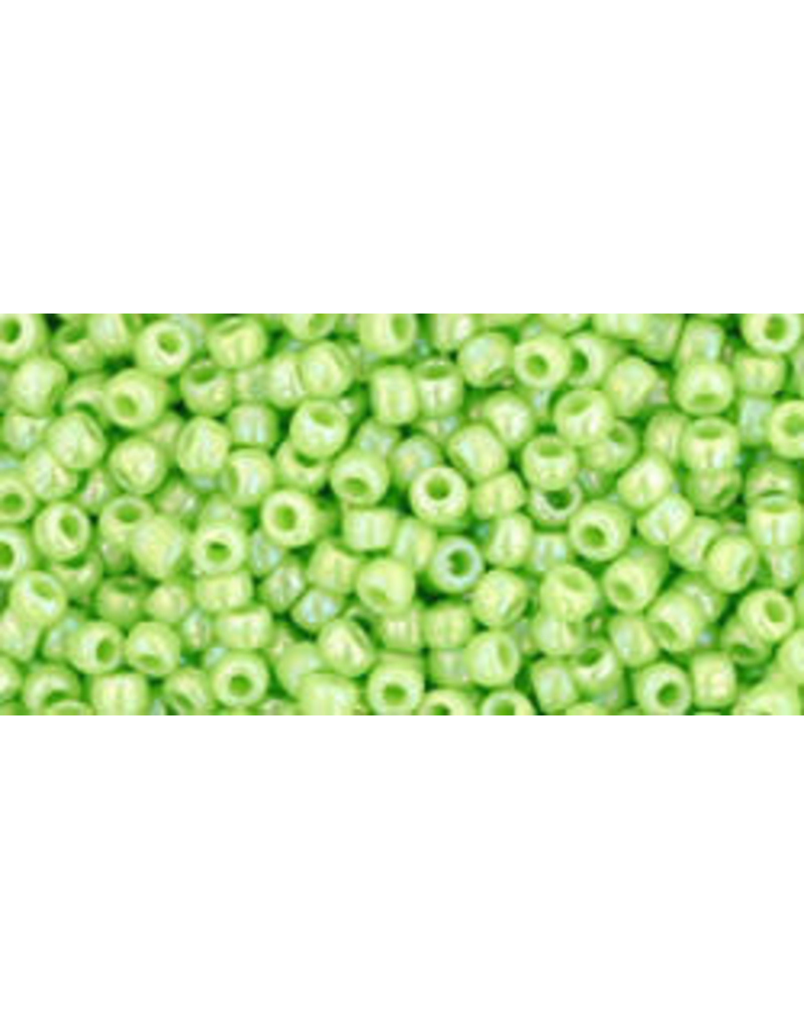 Toho 404 11  Round 6g Opaque Light Green AB