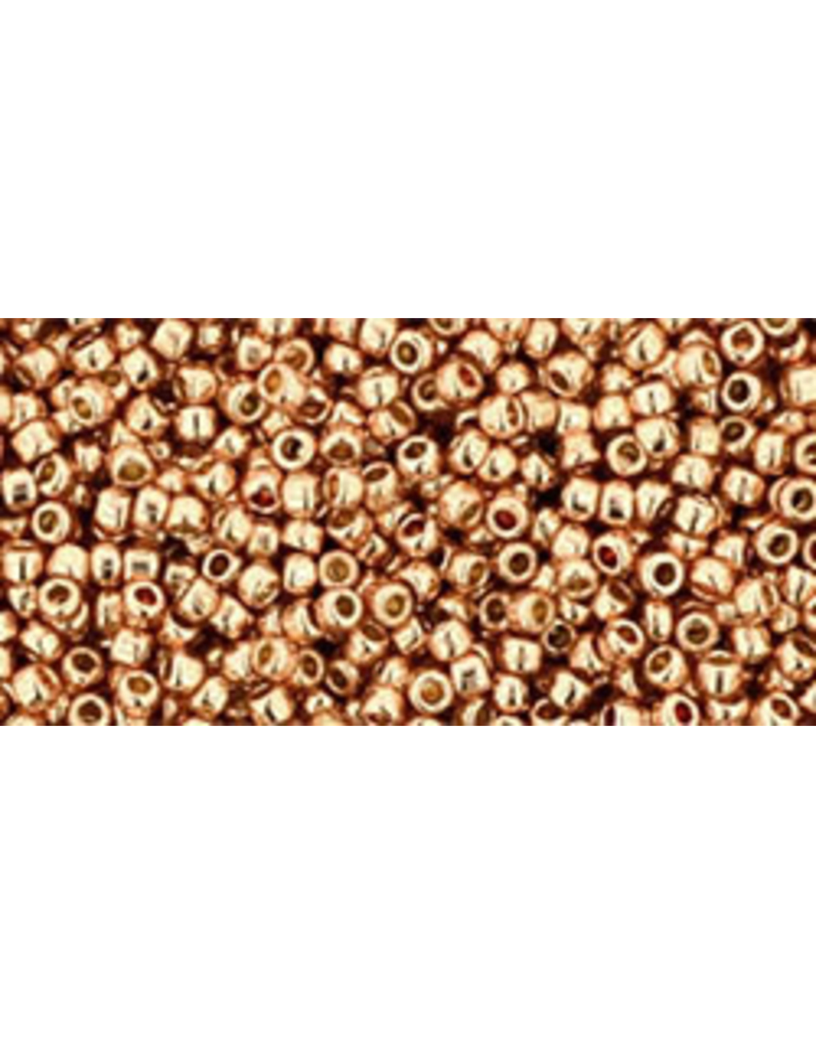 Toho pf551 15  Round 5g Rose Gold Perma Finish