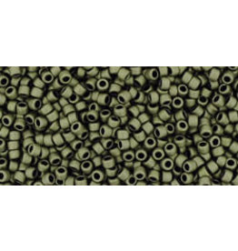 Toho 617B 15  Round  20g Opaque Dark Olive Green Matte