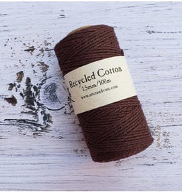 Recycled Cotton Cord  1.5mm  Dark Brown  x100m
