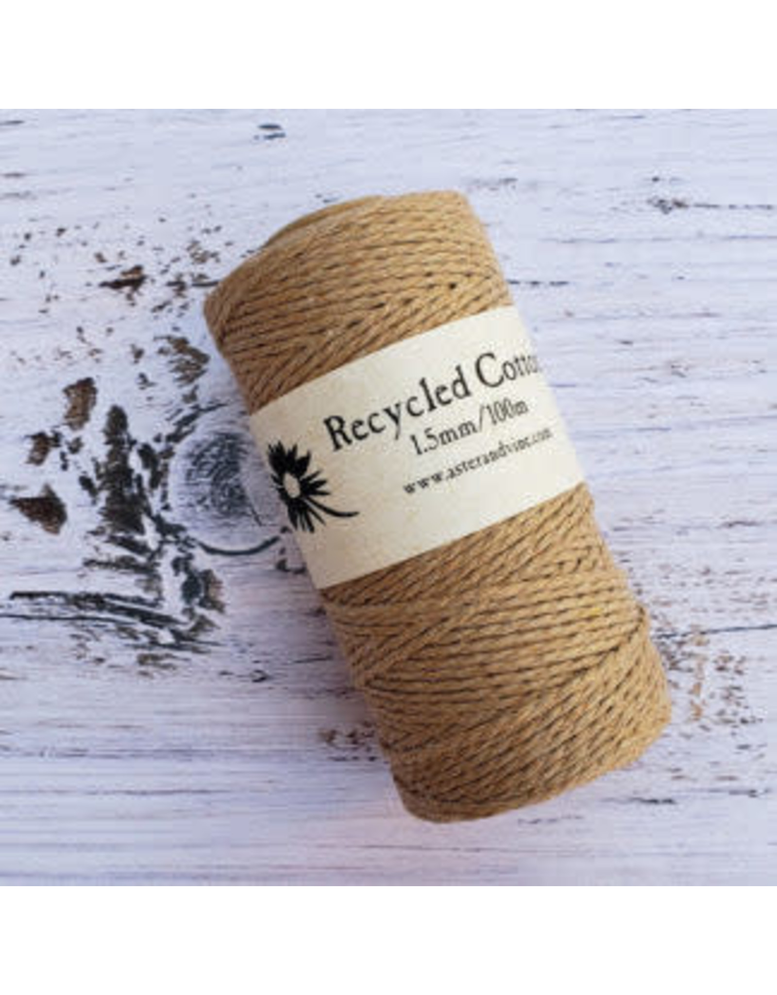 Recycled Cotton Cord  1.5mm  Light Brown  x100m