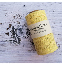 Recycled Cotton Cord  1.5mm Light Yellow  x100m