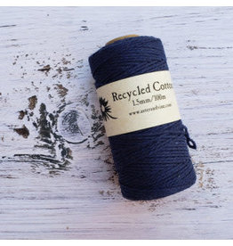Recycled Cotton Cord  1.5mm Navy Blue  x100m