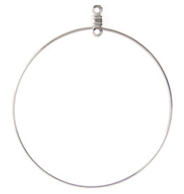 Earring Hoops  51mm Nickel Colour NF x10