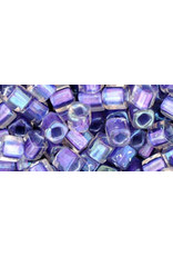 Toho 265  4mm  Cube  6g  Clear Purple Metallic c/l