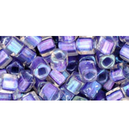 Toho 265  4mm  Cube  6g  Clear Purple Metallic c/l