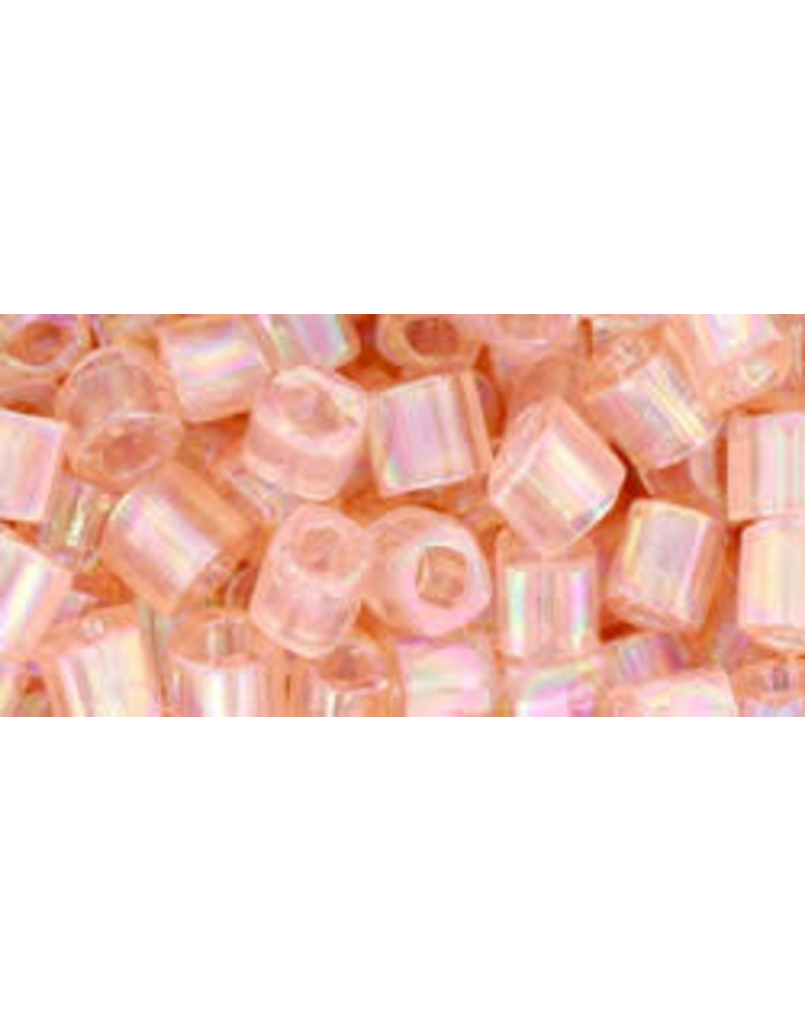 Toho 169  4mm  Cube  6g  Transparent Rosaline Pink AB